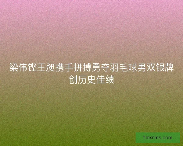梁伟铿王昶携手拼搏勇夺羽毛球男双银牌创历史佳绩